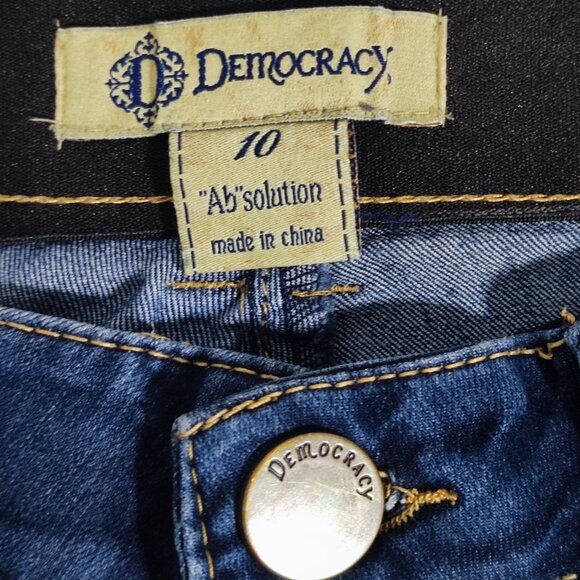 Democracy jeans women's size 10 ink blue colour "Ab"solution flare mid rise - Picture 6 of 15